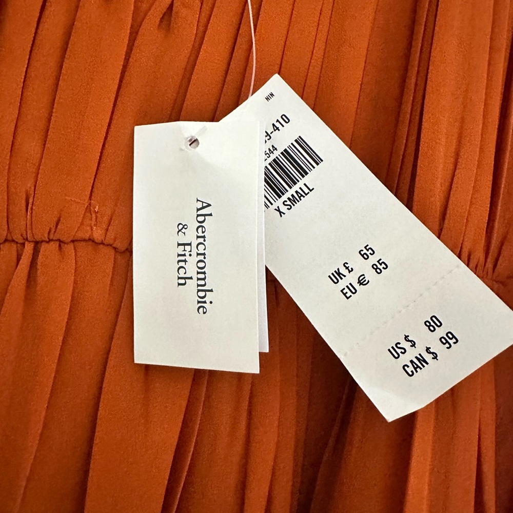 Abercrombie & Fitch Orange Long Sleeve Dress - Picture 2 of 5